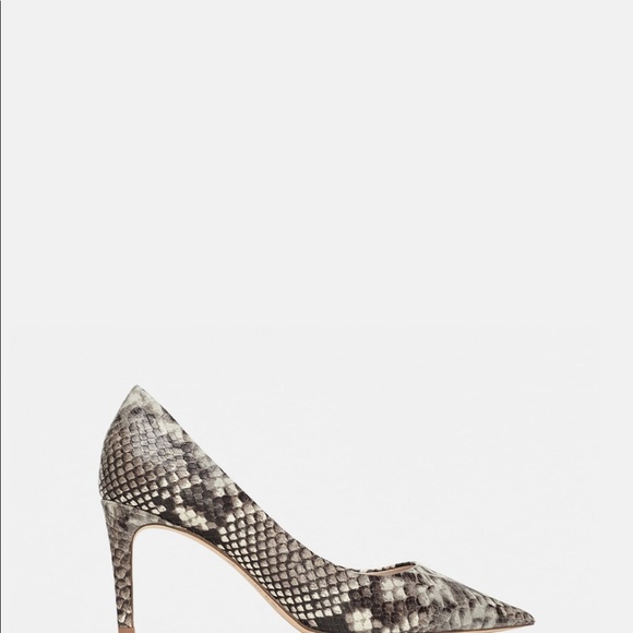 ZARA LEATHER SNAKESKIN PUMPS SZ 8 - Picture 2 of 8